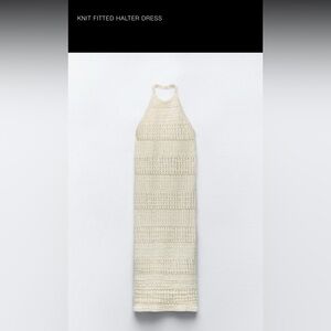 ZARA-KNIT FITTED HALTER DRESS
